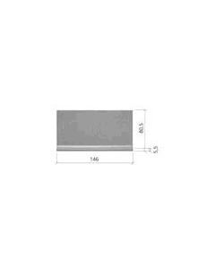 Mosa 7,5x15cm Global Collection Antraciet Uni Plint-hulpstuk (76250DP008015)