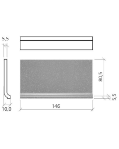 Mosa Scenes 6124DP Dunne Holplint 7,5X15cm Cool Grey 5.5mm Mat