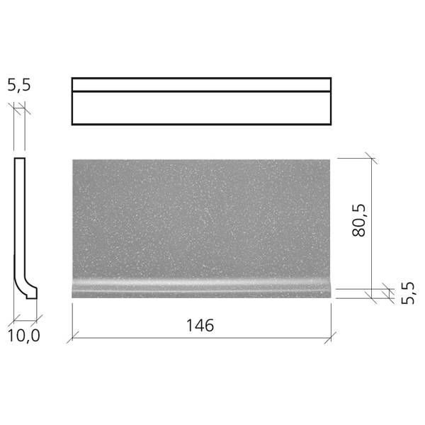 Mosa Global 7,5x15cm Grijs Mat (74050DP008015)