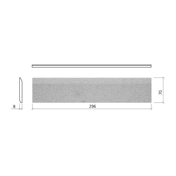 Mosa Global collection 75155BN307 Plint 7X30cm Fl. Opal Blue 8mm